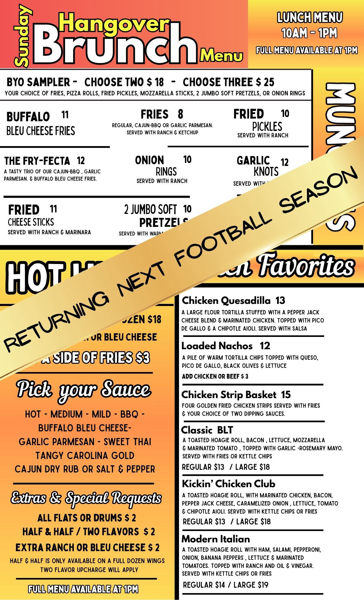 Bunch Menu